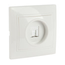 Розетка компьютерная RJ45 5E Кварта белая IP20 IEK_1