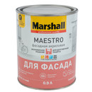 Краска фасадная Maestro глубокоматовая (база С) 0,9л Marshall
