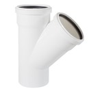 Изображение товара Тройник канализационный Дигор 110х110 мм 45° бесшумный Люкс белый