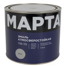 Изображение товара Эмаль ПФ-115 Марта серая глянцевая 1,9кг
