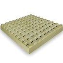 Плитка тактильная квадратный риф, желтая (300х300х50)