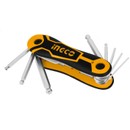 Изображение товара Набор ключей шестигранных с защитой Ingco HHK14082 Industrial, 2-8 мм