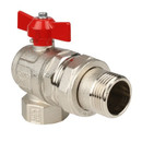 Изображение товара Кран шаровый угловой Itap IDEAL 2981 ВР-НР 1" с накидной гайкой бабочка