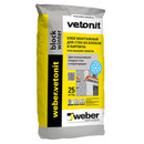 Клей для тонкошовной кладки Weber.Vetonit block winter, 25 кг