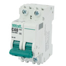 Выключатель автоматический двухполюсной C 40А 4.5кА DEKraft_1