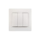 Изображение товара Выключатель трехклавишный Кварта белый IP20 IEK