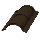 Планка конька круглого R110х2000 (VikingMP E-8017-20-0,5 мм) коричневый шоколад