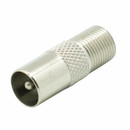 Изображение товара Переходник F гнездо-TV штекер металл