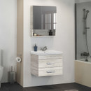 Зеркало шкаф Comforty Никосия 60 дуб белый_1