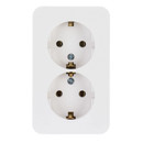Розетка двухместная накладная с заземлением Blanca белая IP20 Systeme Electric
