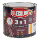 Грунт-эмаль по ржавчине 3в1 Olecolor желтая полуглянцевая 2кг