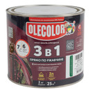 Грунт-эмаль по ржавчине 3в1 Olecolor зеленая полуглянцевая 2кг