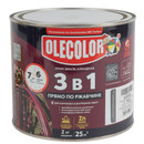 Грунт-эмаль по ржавчине 3в1 Olecolor серая полуглянцевая 2кг