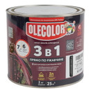 Грунт-эмаль по ржавчине 3в1 Olecolor черная полуглянцевая 2кг