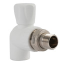Кран шаровый полипропиленовый 20х1/2" для радиаторов угловой RTP_1