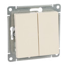 Механизм выключателя двухклавишный AtlasDesign бежевый IP20 Systeme Electric