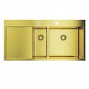 Мойка кухонная Omoikiri Akisame 100-2-LG-R (4973090) светлое золото
