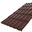 Металлочерепица Ламонтерра (Монтеррей) х1,19 (Norman MP-8017-0,5 мм) коричневый шоколад