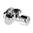 Изображение товара Кран шаровый угловой Miraya для подключения сантехприборов НР 1/2"х3/4" с отражателем