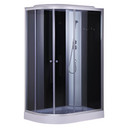 Душевая кабина Comforty правая низкий поддон 120х80см стекло тонированное 4мм_1