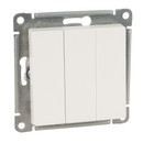 Механизм выключателя трехклавишный AtlasDesign белый IP20 Systeme Electric