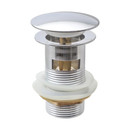 Изображение товара Донный клапан для раковины 1 1/4" клик-клак с переливом круглый хром Masterprof