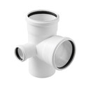 Изображение товара Крестовина канализационная двухплоскостная левая 110х110х50мм 87° малошумная RTP Elite