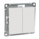 Механизм переключателя проходного двухклавишный AtlasDesign белый IP20 Systeme Electric