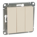 Механизм выключателя трехклавишный AtlasDesign бежевый IP20 Systeme Electric