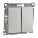 Механизм выключателя двухклавишный AtlasDesign алюминий IP20 Systeme Electric