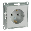 Механизм розетки с заземлением AtlasDesign алюминий IP20 Systeme Electric