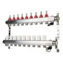 Коллекторная группа Taen 1" евроконус 3/4" на 9 выходов с расходомерами