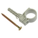 Изображение товара Кронштейн одинарный пластиковый с дюбелем 20-22 мм Masterprof 5 шт