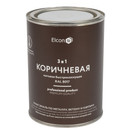 Грунт-эмаль по ржавчине 3 в 1 Elcon коричневая матовая RAL 8017 0,8 кг
