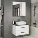 Зеркало шкаф Comforty Прага 60 дуб белый_1