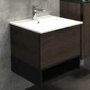 Тумба подвесная Comforty Франкфурт-60 дуб шоколадно-коричневый с раковиной Comforty 60_1