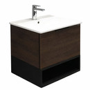 Тумба подвесная Comforty Франкфурт-60 дуб шоколадно-коричневый с раковиной Comforty 60_1