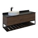 Изображение товара Тумба подвесная Comforty Порто-120-1 c раковиной Comforty 9110 дуб темно-коричневый