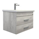 Тумба подвесная Comforty Никосия-70П с раковиной Como 70 дуб белый_1