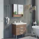 Зеркало шкаф Comforty Никосия 80 дуб темный_1