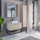 Зеркало шкаф Comforty Порто 75 дуб дымчатый_1