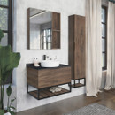 Изображение товара Зеркало шкаф Comforty Порто 75 дуб темно коричневый