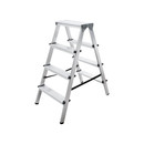 Изображение товара Стремянка алюминиевая 4 ступени двухсторонняя 0,87м Новая высота