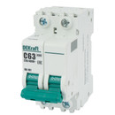 Выключатель автоматический двухполюсной C 63А 4.5кА DEKraft_1