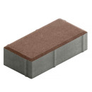 Изображение товара Брусчатка Кирпичик 200x100x60мм частичный прокрас коричневая