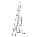 Изображение товара Лестница трехсекционная алюминиевая 3х15 ступеней 10,2м Новая высота