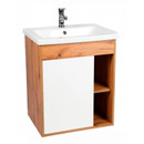 Тумба подвесная Viant Бостон 50 с раковиной Cersanit Como 50 дуб вотан/белый_1