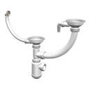 Изображение товара Сифон двойной GranFest Санпласт Grand с круглым переливом, отводом и гофрой СНР391-11-01