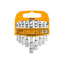 Изображение товара Ключи Ingco Г-образные торцевые 7-19 мм, набор 9 шт