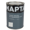 Грунт-эмаль по ржавчине 3в1 Марта серая глянцевая 0,9кг_1